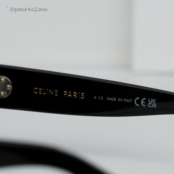 BRAND NEW Celine CL40260I 01A Black Dark Grey  Cat Eye Unisex Sunglasses - Picture 6 of 7